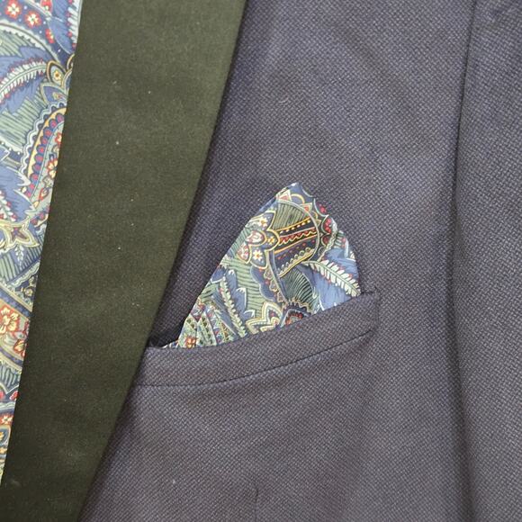 Paisley & Gray Slim Fit Purple Blazer with Black Lapel 44R - Picture 3 of 11